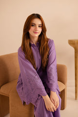 Schiffli Embroidered Co-Ord - 1156