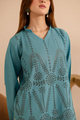 Schiffli Embroidered Co-Ord - 1163-D.SBL