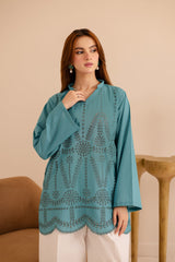 Schiffli Embroidered Co-Ord - 1163-D.SBL