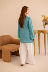 Schiffli Embroidered Co-Ord - 1163-D.SBL