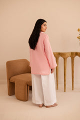 Schiffli Embroidered Co-Ord - 1164-PNK