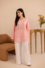 Schiffli Embroidered Co-Ord - 1164-PNK