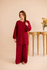 2PC Lawn Schiffli Embroidered Co-Ord - 1166