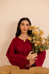 Summer Schiffli Embroidered Co-Ord - 1172-MRN