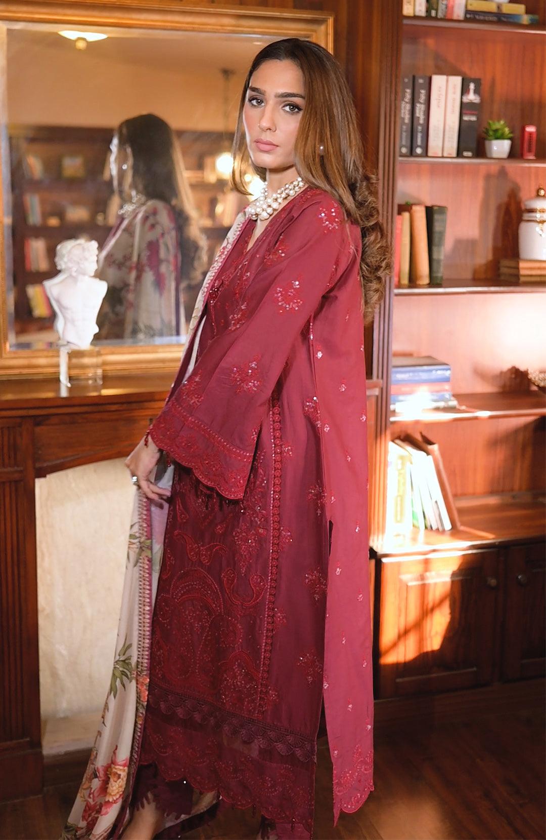 Radiant Rose | 3-Pc Lawn Embroidered Suit