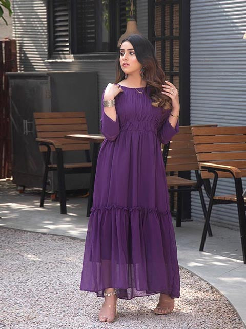 atin purpura dress (FR-363Laam)