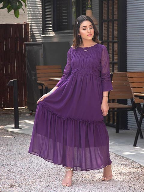 atin purpura dress (FR-363Laam)