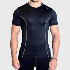 Grey Piping Compression Shirt