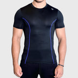 Blue Piping Compression Shirt