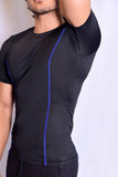 Blue Piping Compression Shirt