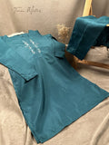 Teal 2pc Silk