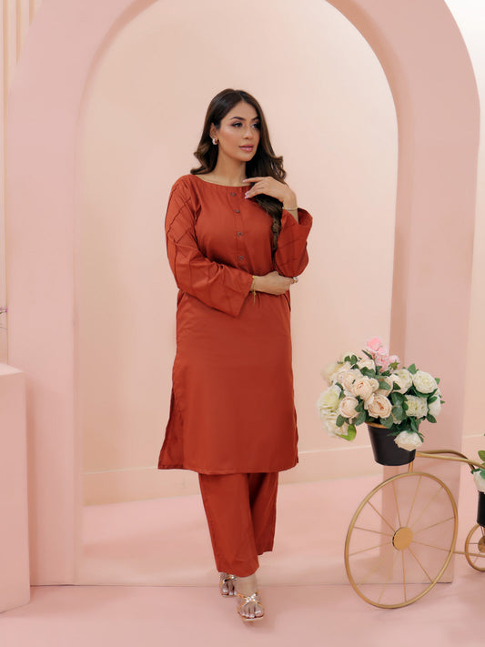 Ansha Co-Ord Set-Rust