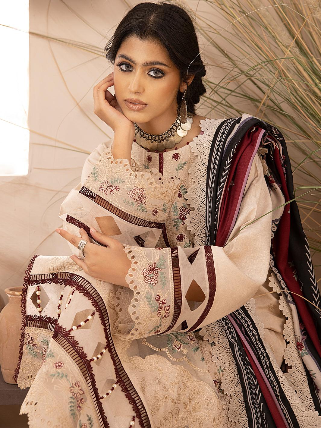 1905 - A | Karandi Embroidered 3P
