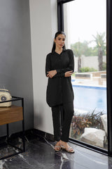 Solid 2PC Dress - SP-07 Black