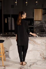 Solid 2PC Dress - SP-01 Black