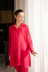 Solid 2PC Dress - SP-07 Fuchsia Pink