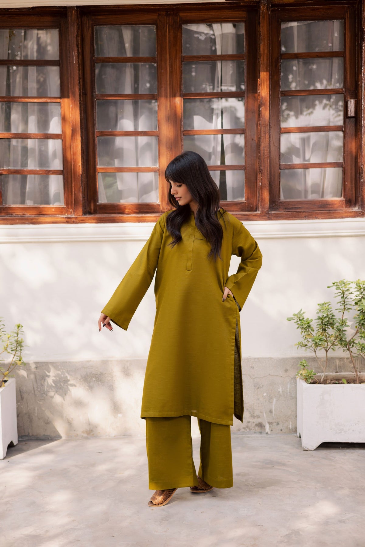 2 PC Solid PSK 01 - Green