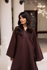 2 PC Solid PSK 01 - Dark Brown