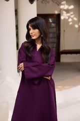 2 PC Solid PSK 01 - Dark Plum