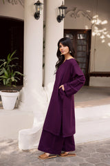 2 PC Solid PSK 01 - Dark Plum