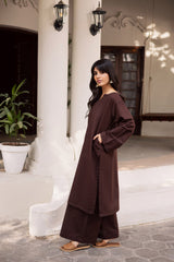 2 PC Solid PSK 01 - Dark Brown