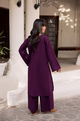2 PC Solid PSK 01 - Dark Plum