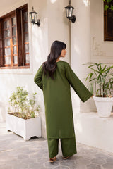 2 PC Solid PSK 01 - Olive Green