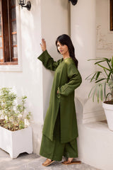 2 PC Solid PSK 01 - Olive Green