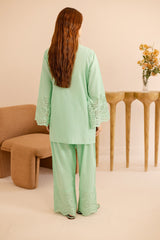 Schiffli Embroidered Co-Ord - 1160-M.GRN