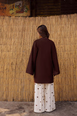 2PC Embroidered MSK 05 – Dark Brown