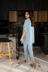 Solid 2PC Dress - SP-01 Ice Blue