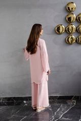 Embroidered Solid 2PC Dress - SP-04 Powder Pink
