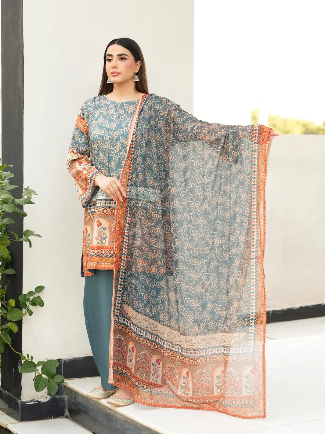 Mehraab | 3 Piece | Printed Tngmdstore