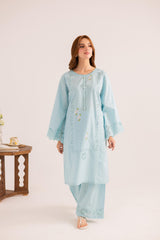 2PC Summer Embroidered Dress - 1123