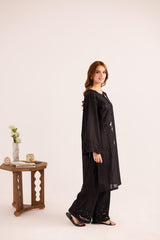 2PC Embroidered Dress - 1121