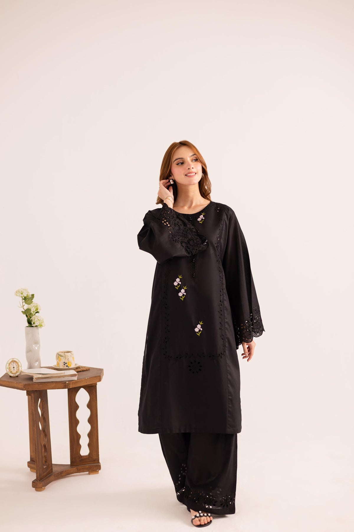 2PC Summer Embroidered Dress - 1121