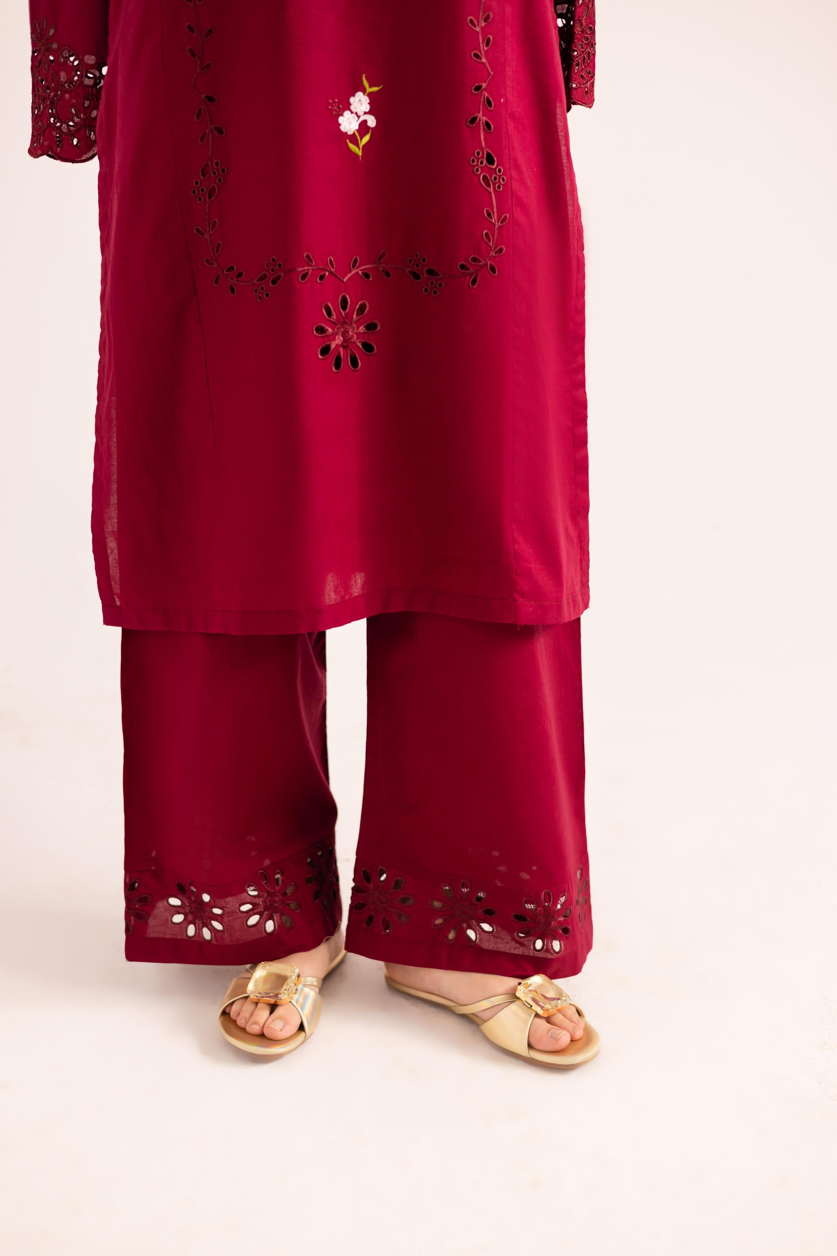 2PC Embroidered Dress - 1120