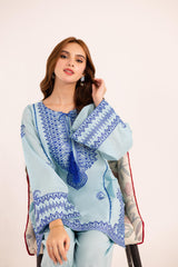 2PC Summer Embroidered Dress - 1125