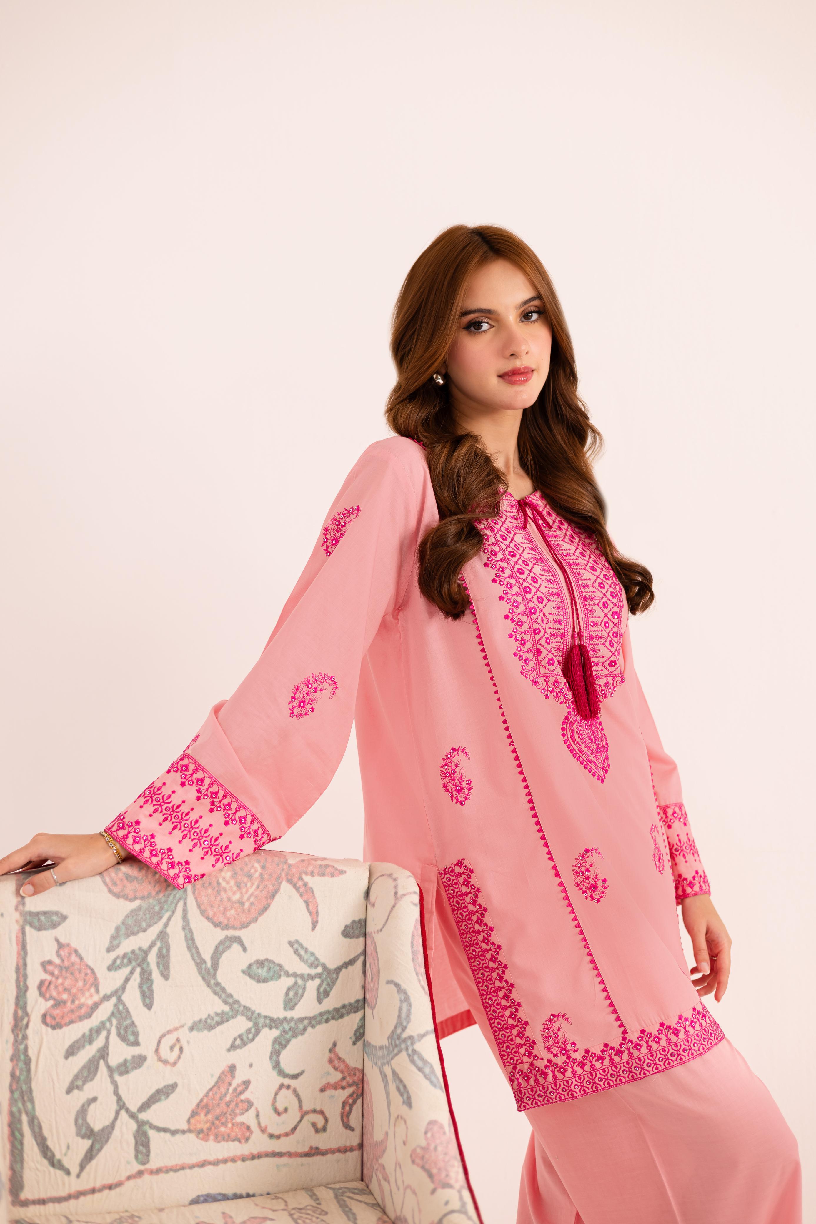 2PC Embroidered Dress - 1124