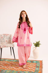 2PC Winter Embroidered Dress - 1124