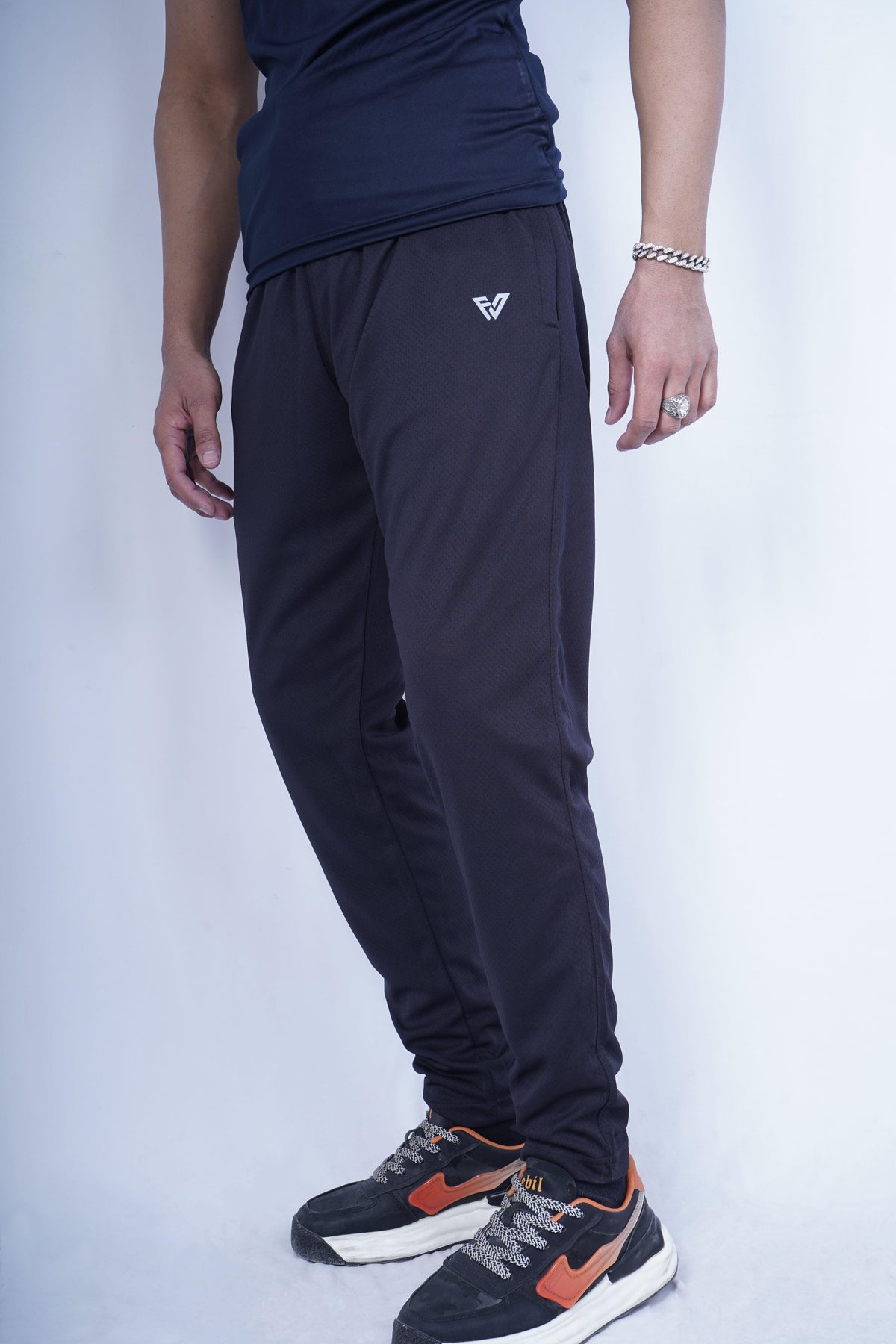 Black Texture Signature Bottoms