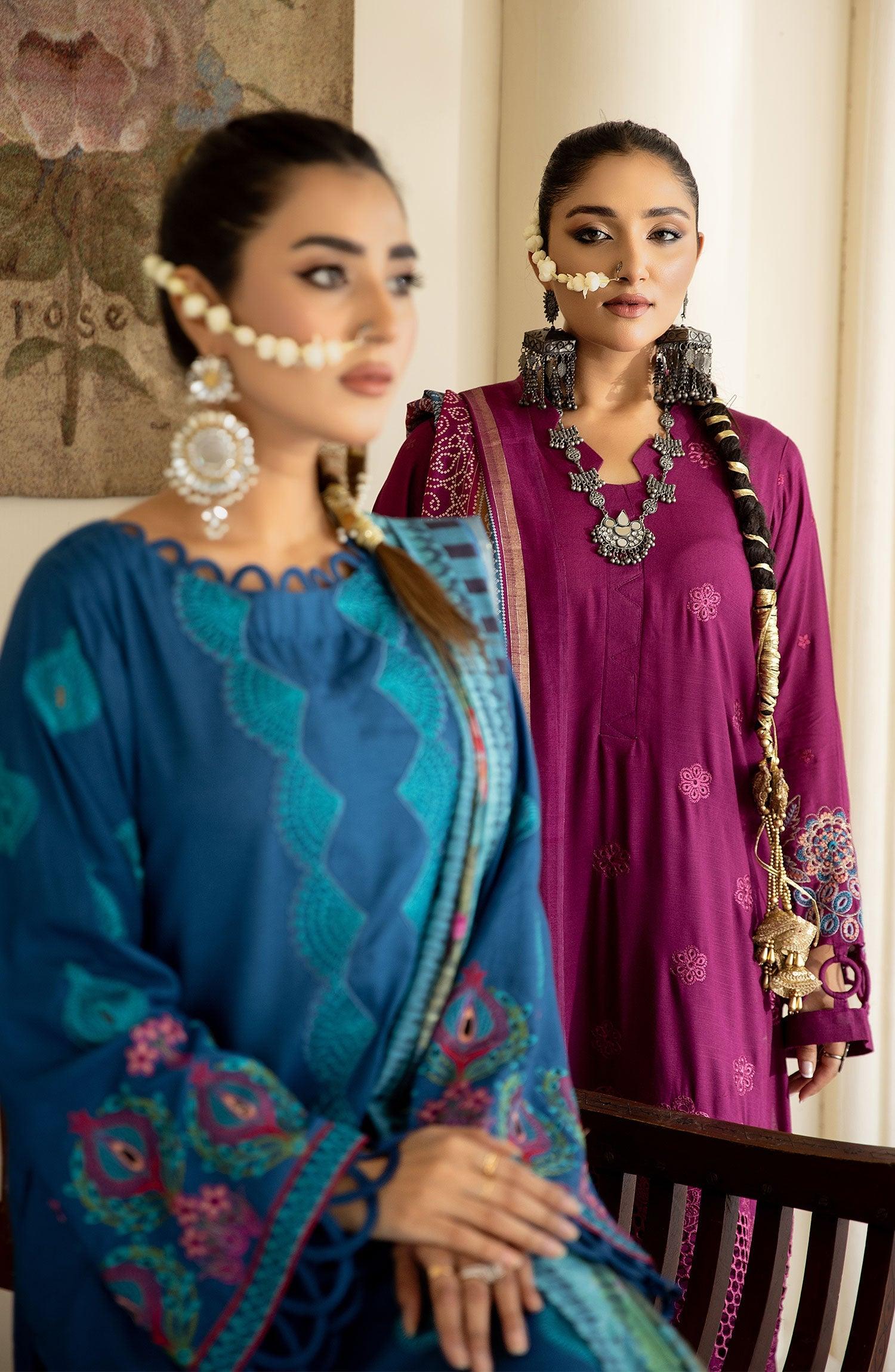 LESPS-05 | Linen Embroidered 3P