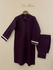 Plum 2pc “Damask “