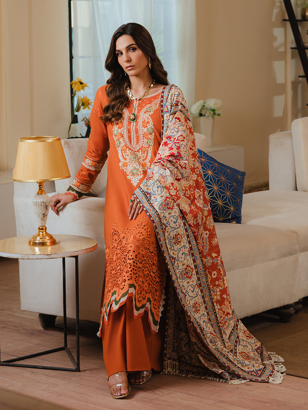 SK-02A - 3P Embroidered Khaddar