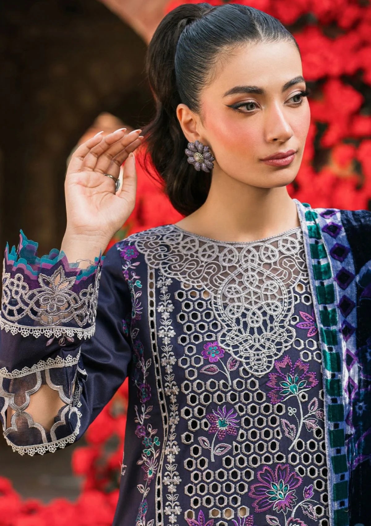 Mira - Embroidered Corduroy 3PC