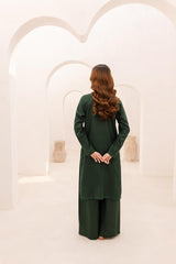 2PC Embroidered Dress - 1076