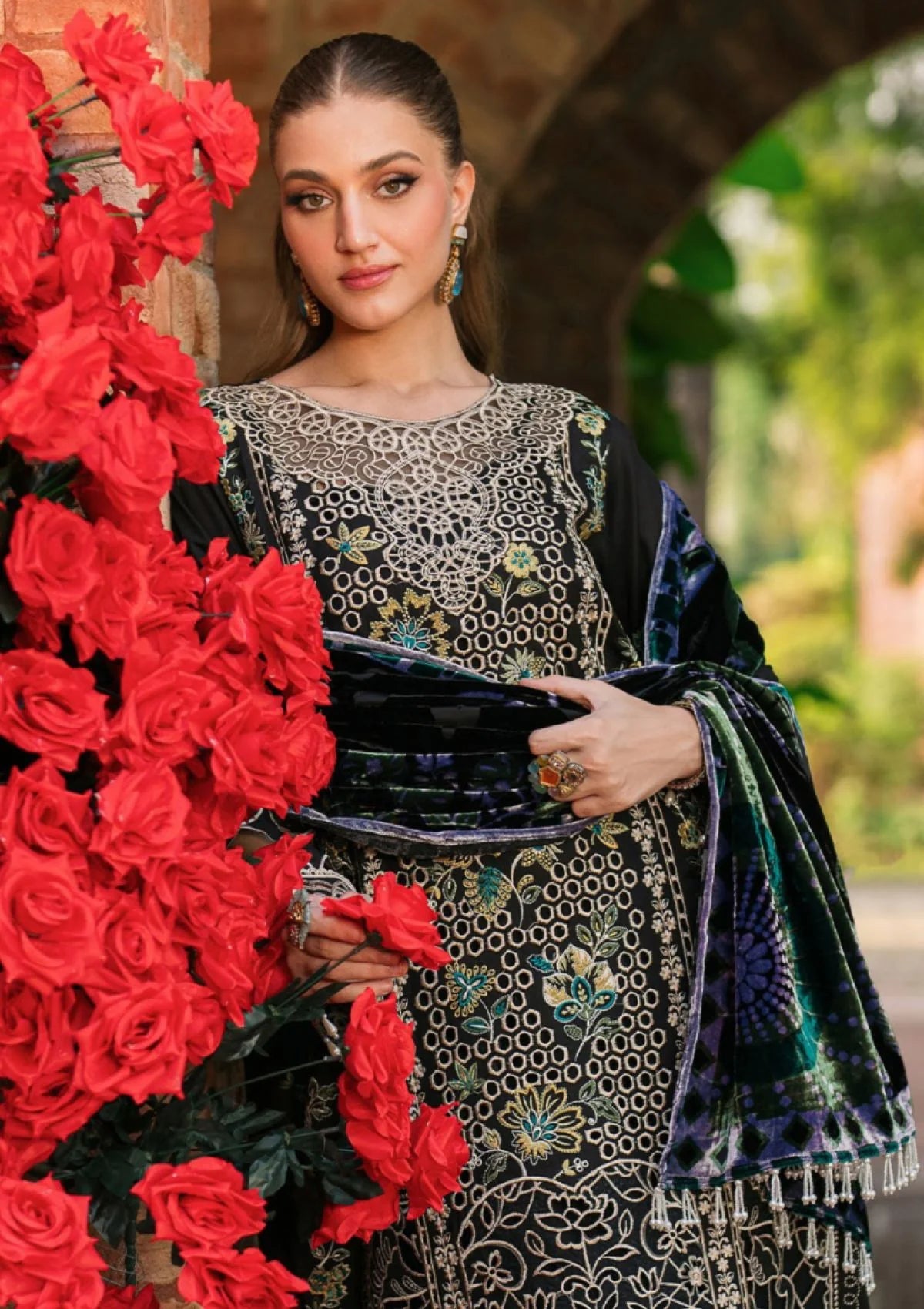 Nyra - Embroidered Corduroy 3PC