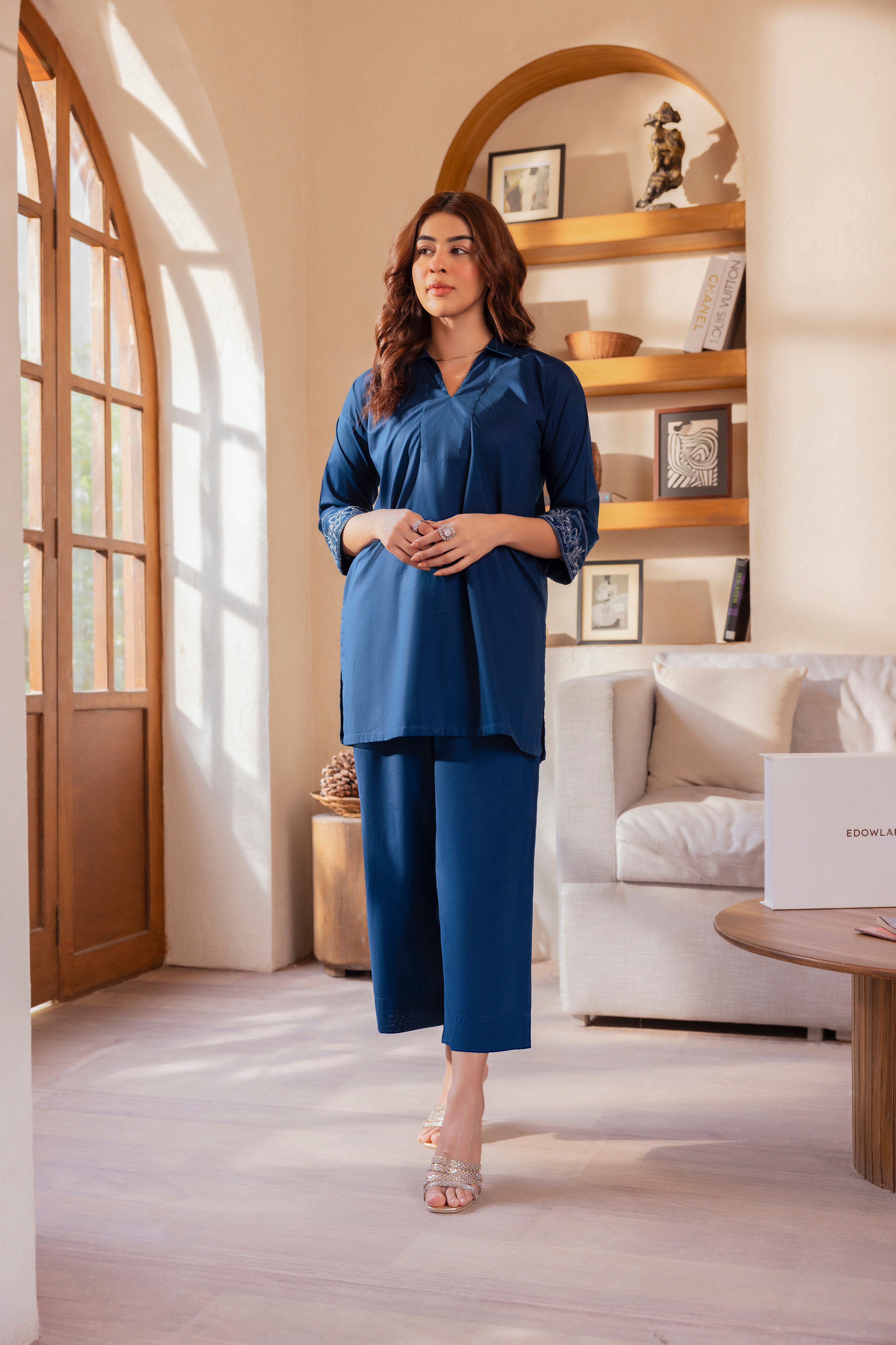 Zinc Embroidered Cotton 2PC Suit