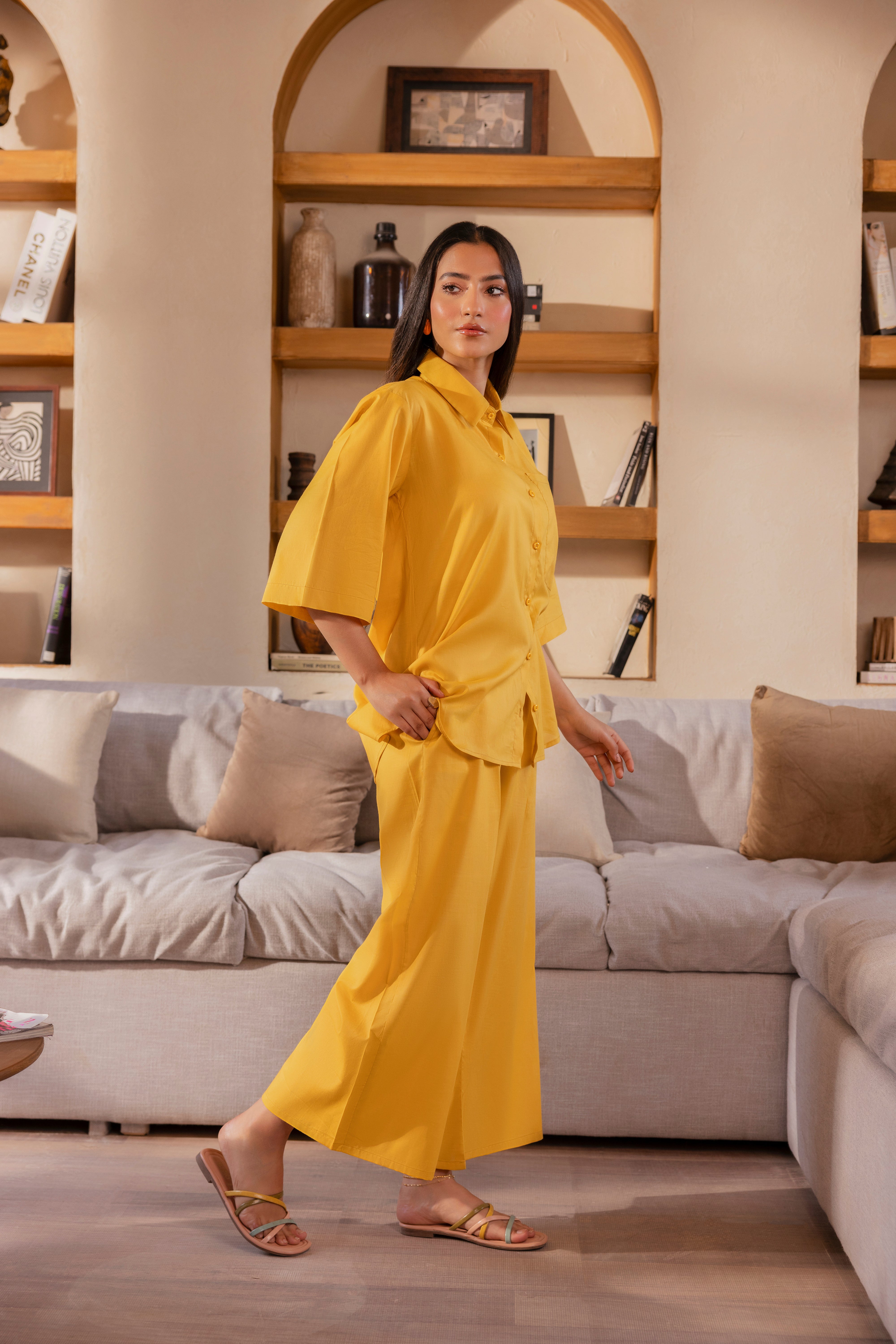 Mustard Lawn 2PC Co-ord Set