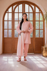 Baby Pink Embroidered Lawn 3PC Suit